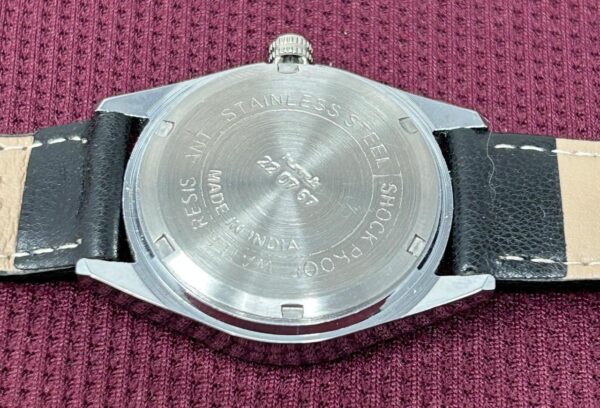 HMT Chirag Hand Winding Yellow Dial 17 Jewels Indian Made Men's Wrist Watch - Image 3