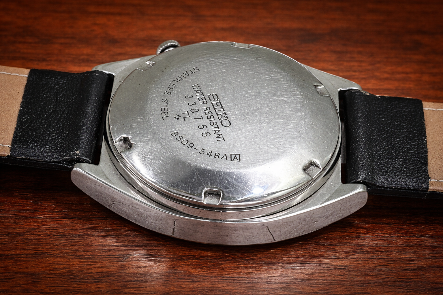 Vintage Seiko Automatic 17 Jewels Day/Date Black Dial Men's Wrist Watch - Image 4