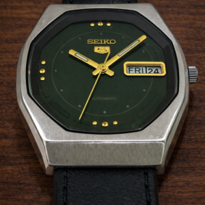 Vintage Seiko Automatic 17 Jewels Day/Date Black Dial Men's Wrist Watch