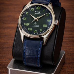 Vintage HMT Jawan Hand Winding 17 Jewel Black Dial Men's wrist Watch