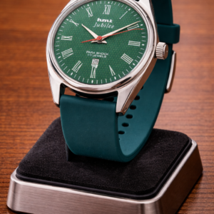Vintage HMT Jubilee Hand Winding 17 Jewel Green Dial Men's Wrist Watch