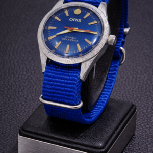 Oris ST 96 Hand Winding 17 Jewel Blue Dial Men's Wrist Watch