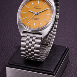 Vintage HMT Kohinoor Hand Winding 17 Jewel  Orange Dial Men's Wrist Watch