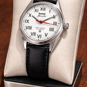 Vintage HMT Janata Hand Winding 17 Jewel White Dial Men's Wrist Watch