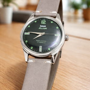 Vintage HMT Pilot Hand Winding 17 Jewel Black Dial Men's Wrist Watch