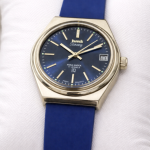 Vintage HMT Tareeg Hand Winding Date 17 Jewel Blue Dial Men's Wrist Watch