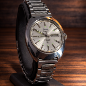 Vintage HMT Rajat Automatic Silver Dial 21 Jewel Day/Date Men's Wrist watch