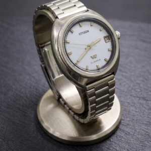 Vintage Citizen Hand Winding Date 21 Jewel White Dial Men's Wrist Watch