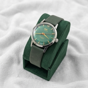 Vintage HMT Sona Hand Winding 17 Jewel Green Dial Men's Wrist Watch