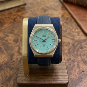 Vintage HMT Tareeg Hand Winding Date 17 Jewel Blue Dial Men's Wrist Watch