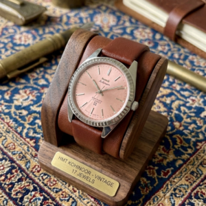 Vintage HMT Kohinoor Hand Winding 17 Jewel Pink Dial Men's Wrist Watch