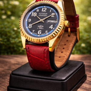 Vintage Citizen Automatic 21 Jewel Day/Date Black Dial Men's Wrist Watch