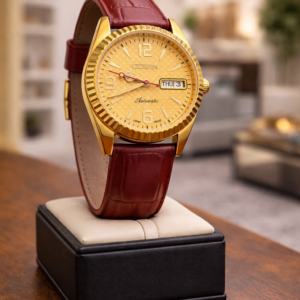 Vintage Citizen Automatic 21 Jewel Day/Date Yellow Dial Men's Wrist Watch