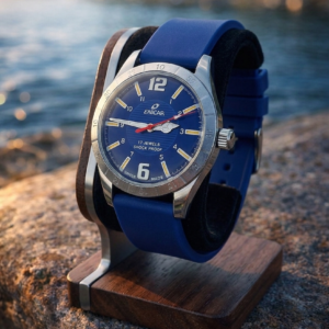 Enicar Hand Winding 17 Jewel Blue Dial Men's Wrist Watch