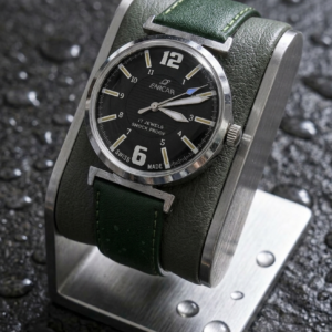 Enicar Hand Winding 17 Jewel Black Dial Men's Wrist Watch