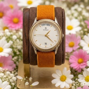 Refurvishet Titan Automatic Day/Date White Dial Men's Wrist Watch