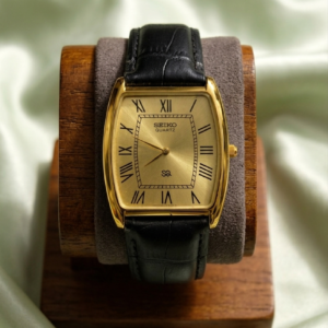 Seiko Quartz Golden Dial Men's Wrist Watch