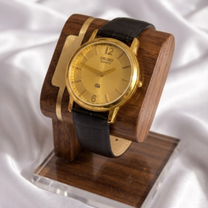 Seiko Quartz Golden Dial Men's Wrist Watch