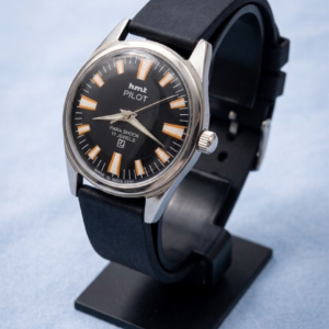 Vintage HMT Pilot Hand Winding 17 Jewel Black Dial Men's Wrist Watch