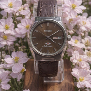 Vintage Citizen Automatic 21 Jewel Day/Date Brown Dial Men's Wrist Watch