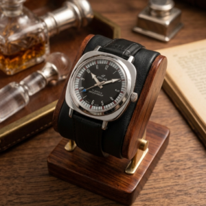 Enicar Hand Winding 17 Jewel Black Dial Men's Wrist Watch