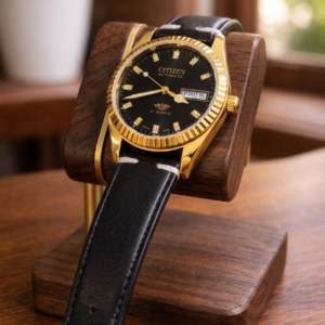 Vintage Citizen Automatic 21 Jewel Day/Date Black dial Men's Wrist Watch