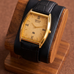 Seiko Quartz Golden Dial Men's Wrist Watch