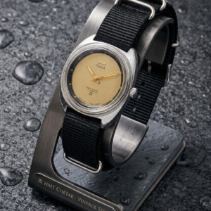 Vintage HMT Chetak Hand Winding 17 Jewel Golden Dial Men's Wrist Watch