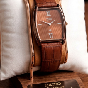 Seiko Quartz Brown Dial Men's Wrist Watch
