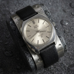 Vintage HMT Trisul Hand Winding 17 Jewel Silver Dial Men's Wrist Watch