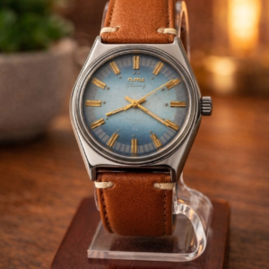 Vintage HMT Chirag Hand Winding 17 Jewel Blue Dial Men's Wrist Watch