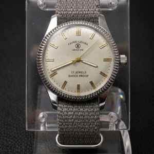 Favre Leuba Hand Winding 17 Jewel Silver dial Men's Wrist Watch