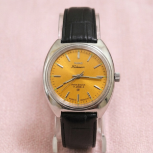 Vintage HMT Kohinoor Hand winding 17 Jewel Yellow Dial Men's Wrist Watch